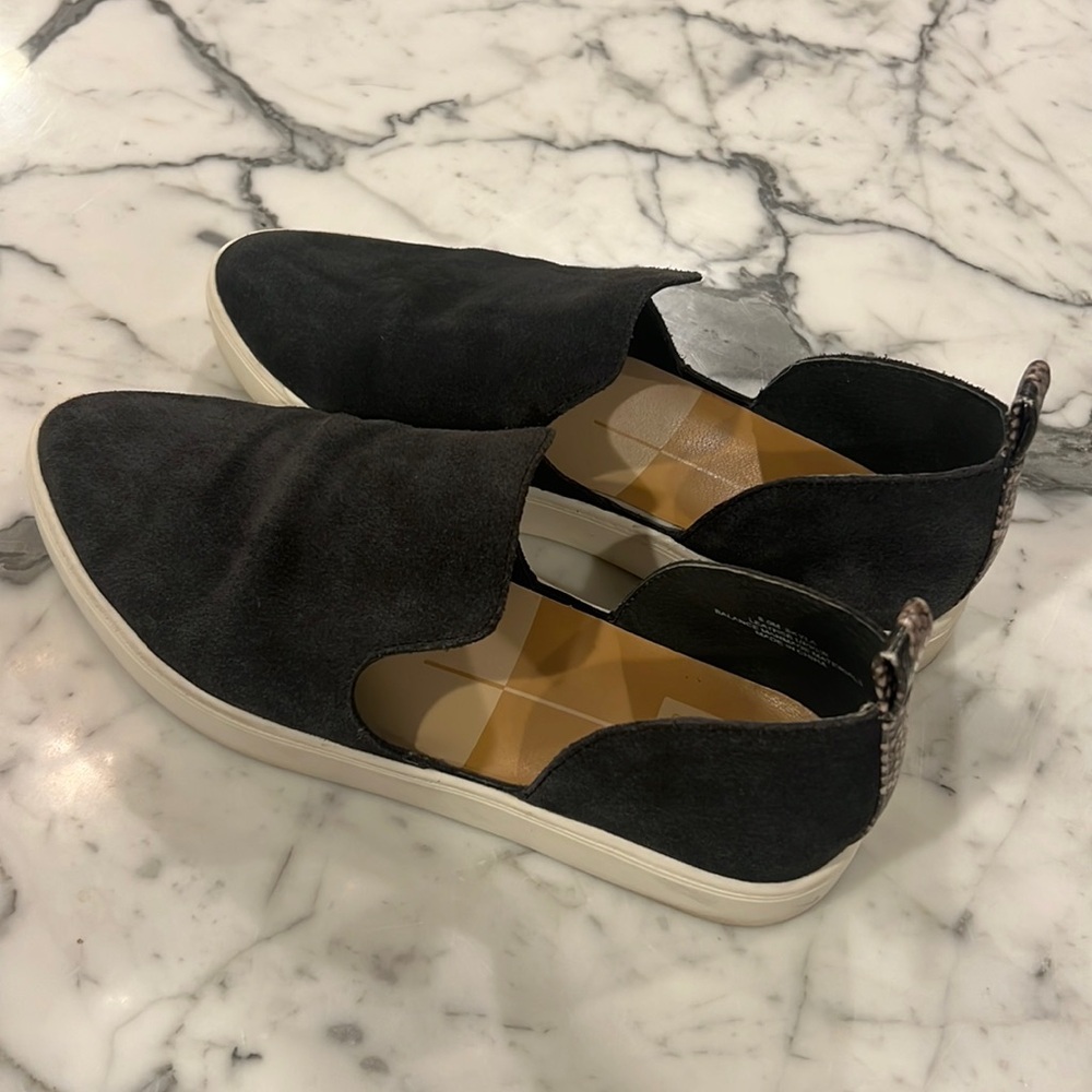 Dark Blue/Grey Suede Slip on